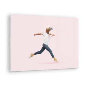 Billede på glas - En smule absurditet - 70x50cm - En knivspids absurditet - Moderne vægdekoration til stue og soveværelse ARTTOR