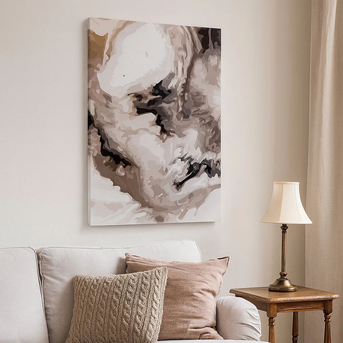 Lærredstryk - Billede på lærred - En galakses fødsel - 50x70 cm