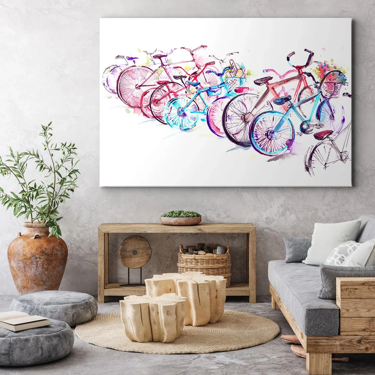 Lærredstryk - Billede på lærred - Antimoto klubmøde - 100x70 cm