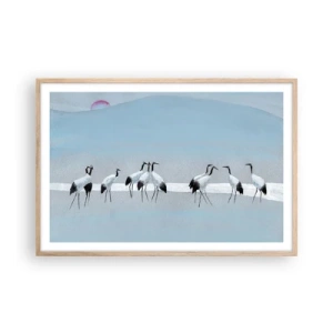 Plakat i ramme af lyst egetræ - Efter en varm dag - 91x61 cm