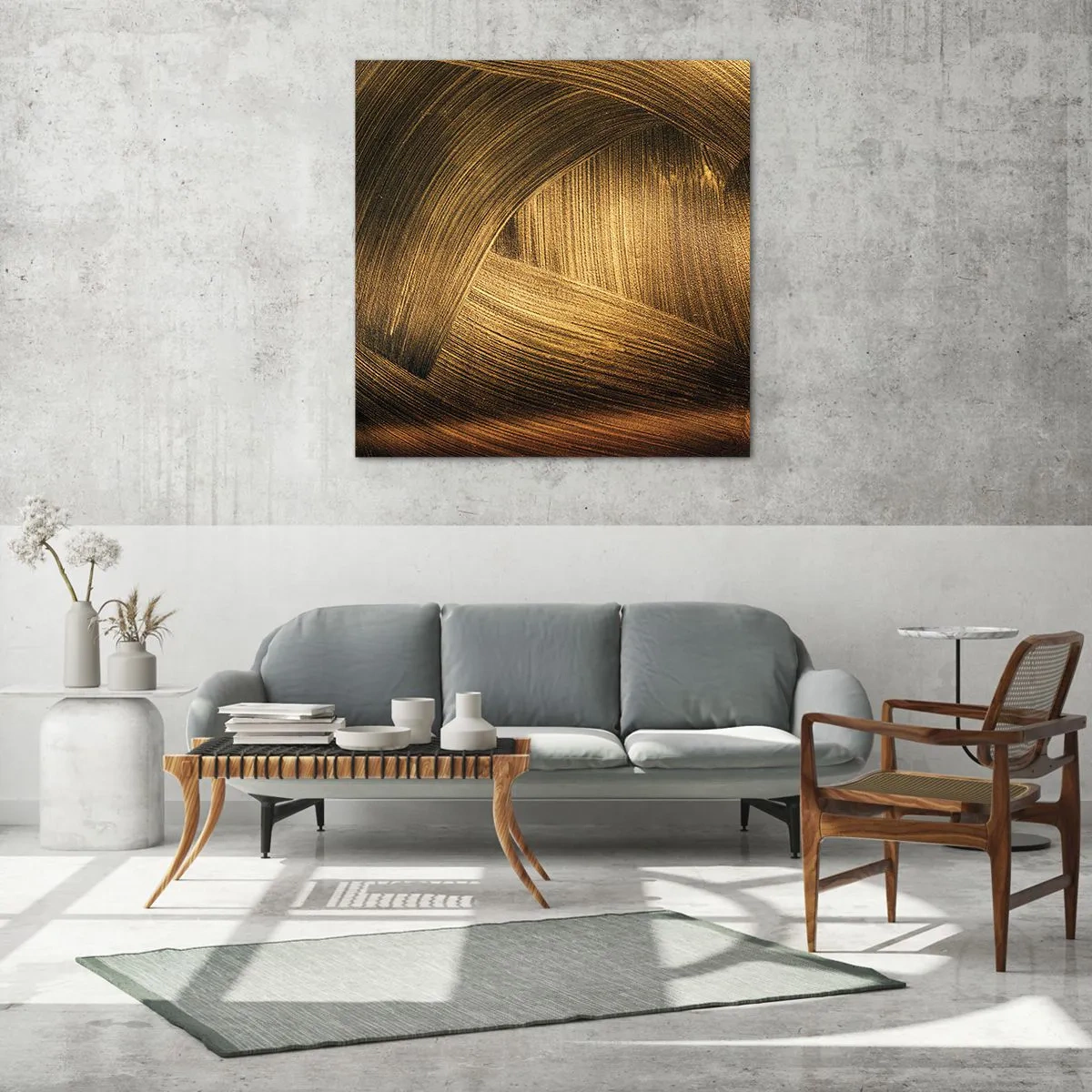 Billede på glas - I den gyldne labyrint - 40x40 cm