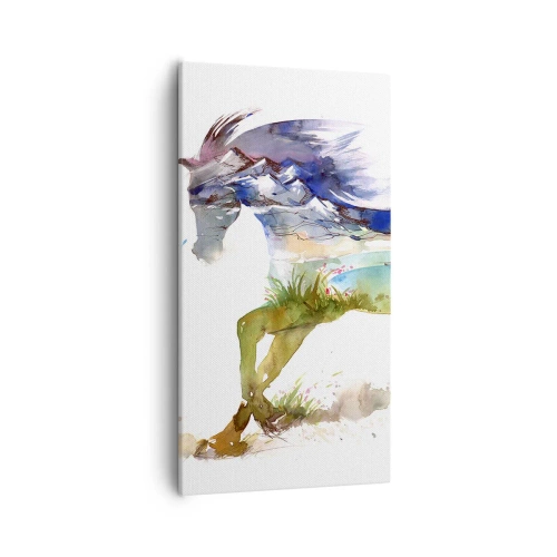 Lærredstryk - Billede på lærred - Fra engen lige op til himlen - 55x100 cm