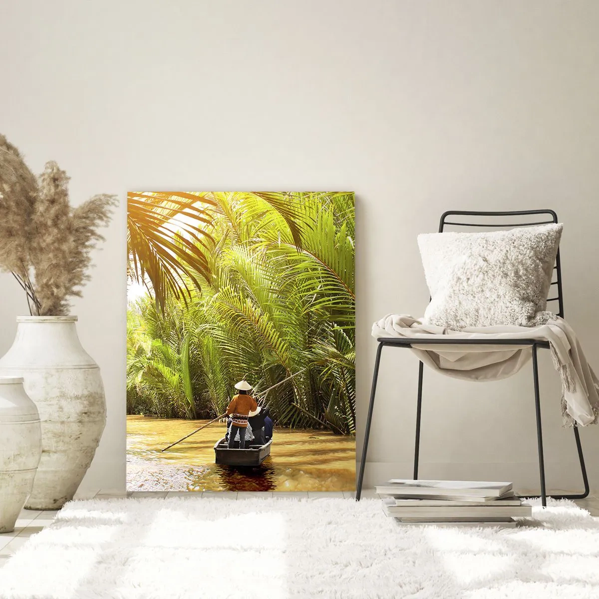 Billede på glas - Palmeslugten - 50x70 cm