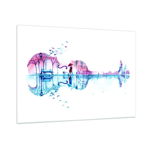 Billede på glas - Jeg vil bringe jer regnvejrssange - 100x70 cm