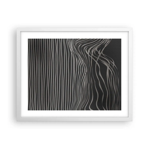 Plakat i hvid ramme - Rytme og accent - 50x40 cm