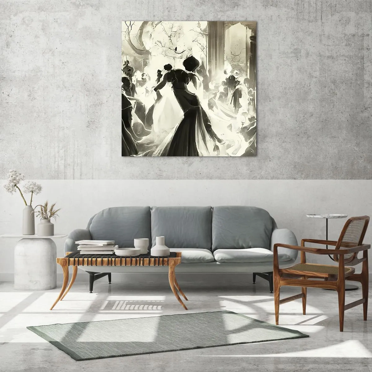 Billede på glas - Den store maskerade - 70x70 cm