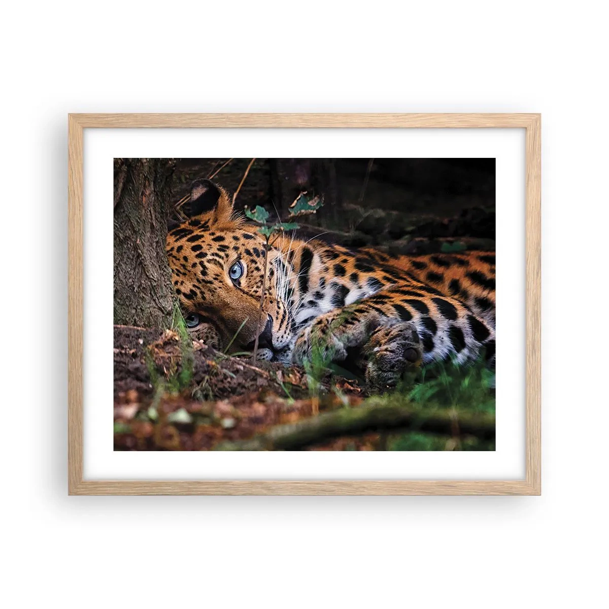 Plakat i ramme af lyst egetræ - Stol på mig - 50x40 cm