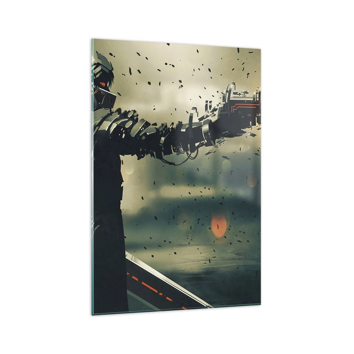 Billede på glas - Dødeligt våben - din helt egen Terminator - 70x100 cm