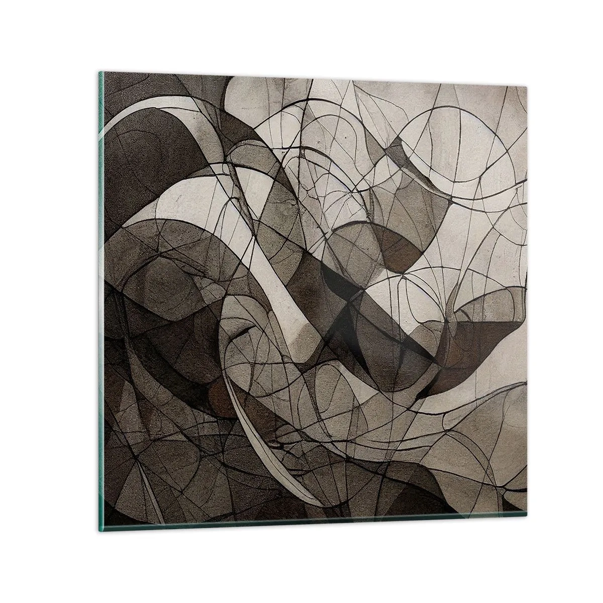 Billede på glas - Cirkulation af jordens farver - 30x30 cm