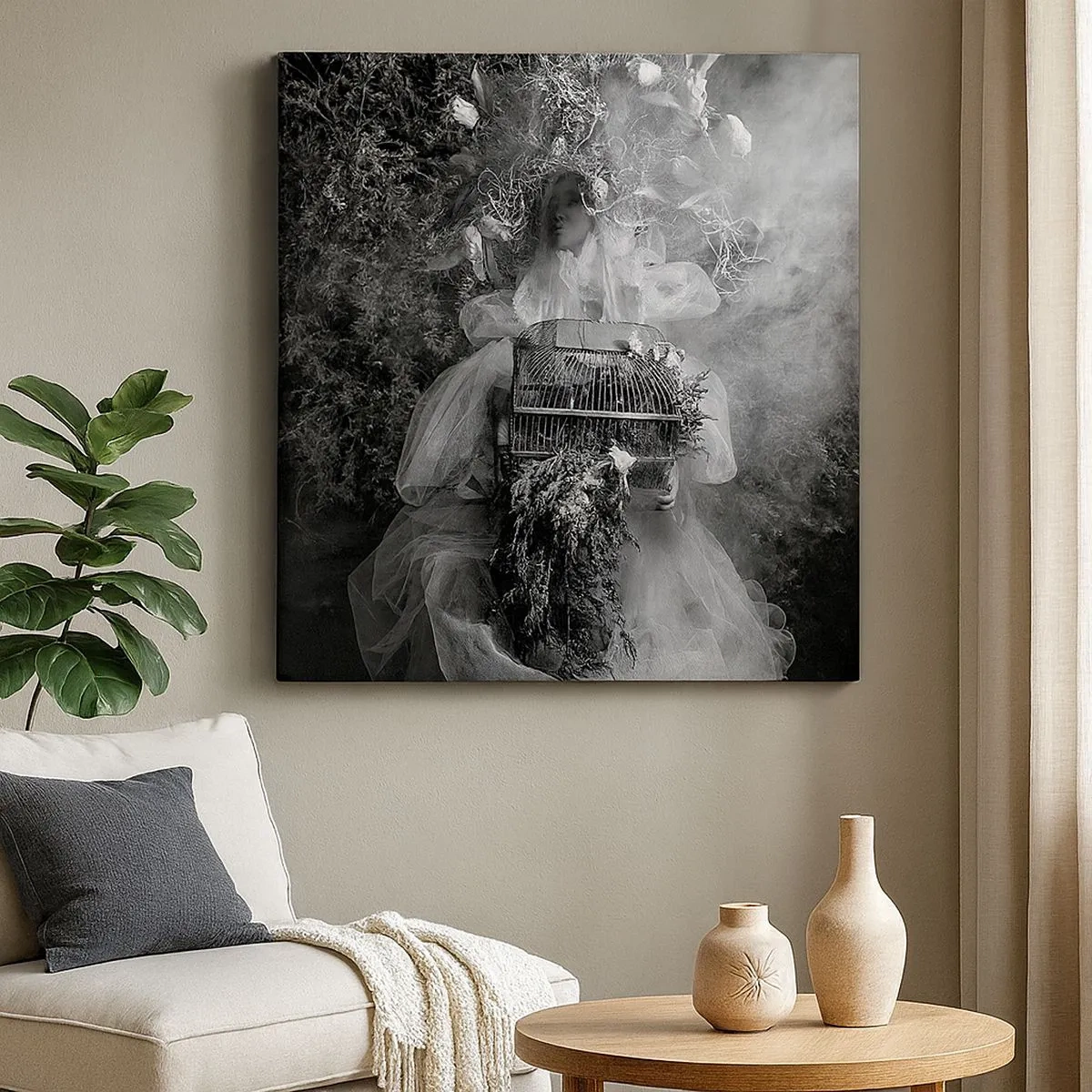 Lærredstryk - Billede på lærred - Selve Moder - Naturen - 30x30 cm