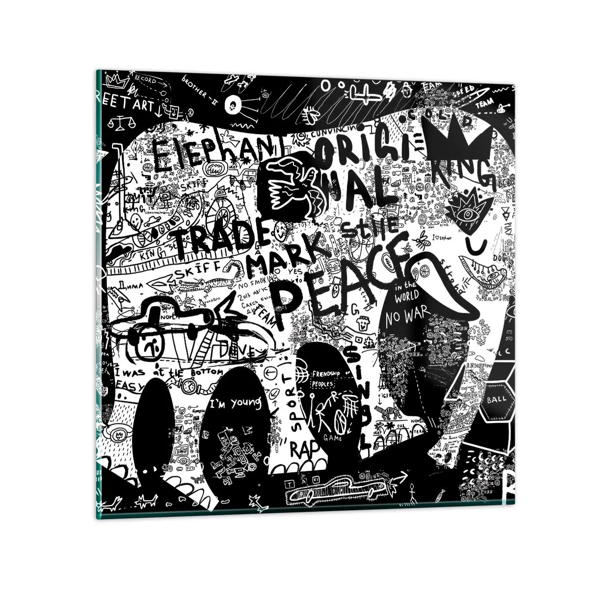 Billede på glas - Gadens rige verden - 40x40 cm