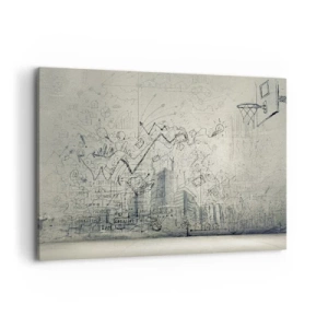 Lærredstryk - Billede på lærred - Mit vidunderlige byliv - 100x70 cm