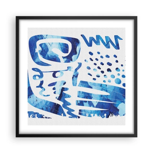 Plakat i sort ramme - Tilbage til rødderne - 50x50 cm