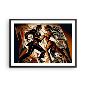 Plakat i sort ramme - Dans af lidenskab og passion - 70x50 cm