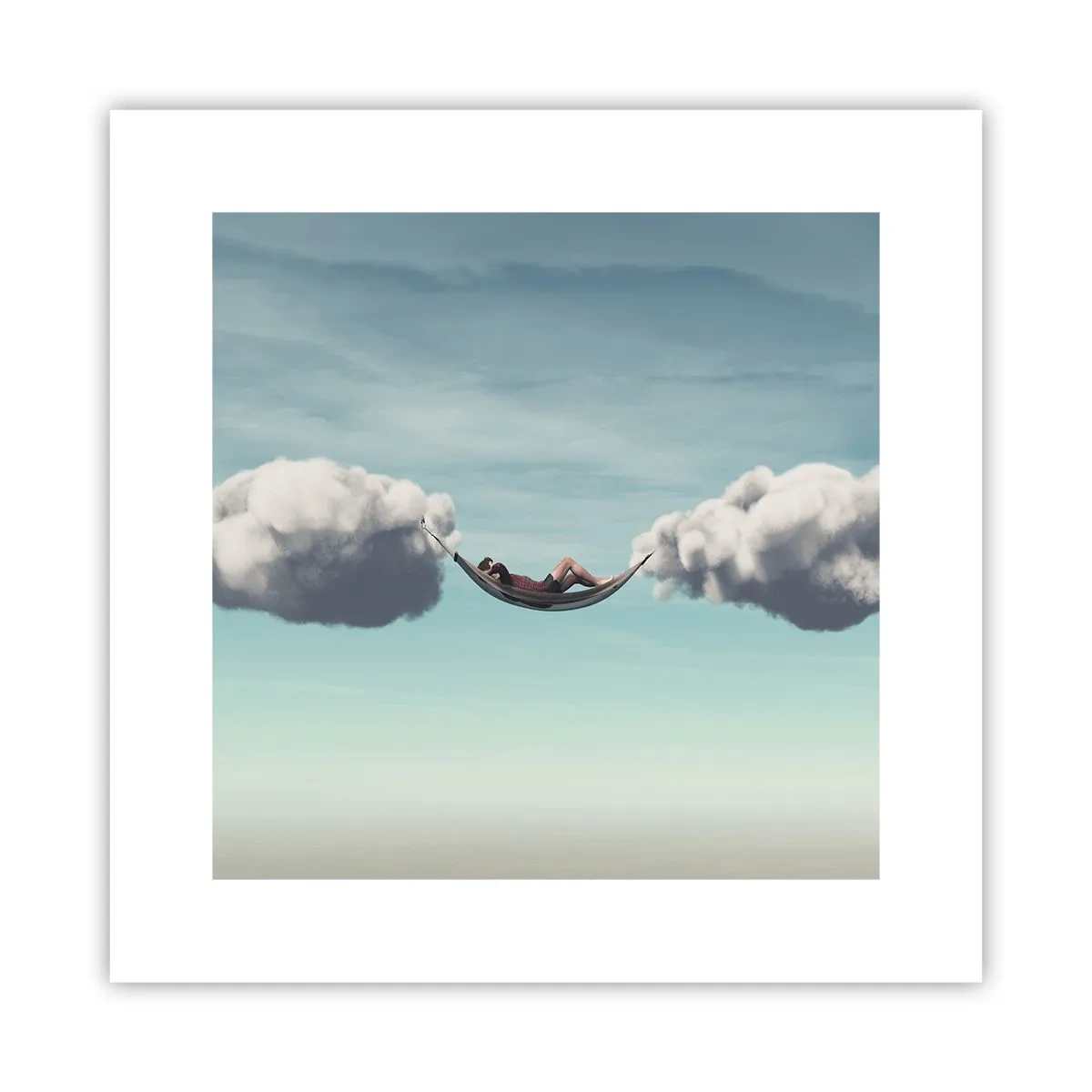 Plakat - Lykken i øjeblikket - 30x30 cm