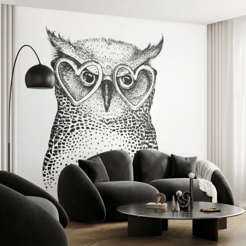 Fototapet Standard Eco - Klogt og med kærlighed - Ugle, For børn, Dyr - 400x280 cm
