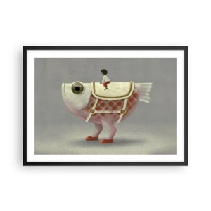 Plakat i sort ramme - Rybonski rytter - 70x50 cm