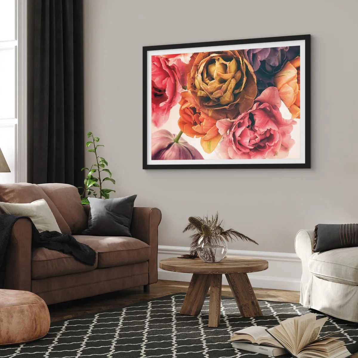 Plakat i sort ramme - Fejring af livet - 100x70 cm