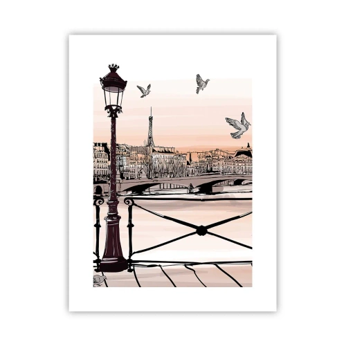 Plakat - Over Paris' hustage - 30x40 cm