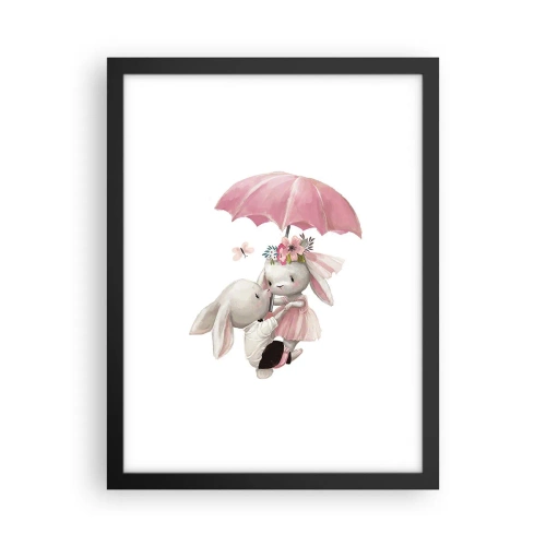 Plakat i sort ramme - Det er kærlighed - 30x40 cm