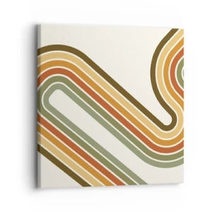 Lærredstryk - Billede på lærred - Zigzag til destinationen - 30x30 cm