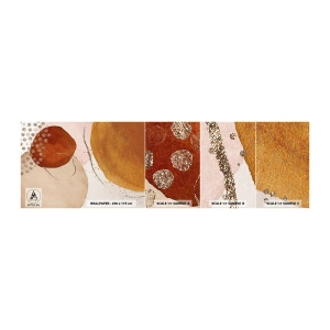 Prøve Fototapet Selvklæbende Deluxe Sticker - Rundhed og bevægelse - Abstraktion, Stykke, Moderne mønster - 100x30 cm