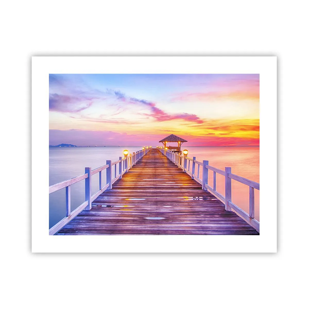 Plakat - Lilagylden stilhed om aftenen - 50x40 cm