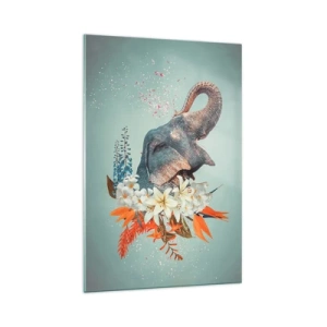 Billede på glas - Brøl af glæde - 70x100 cm