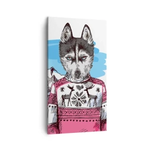 Lærredstryk - Billede på lærred - Ulv i fåreuld - 45x80 cm