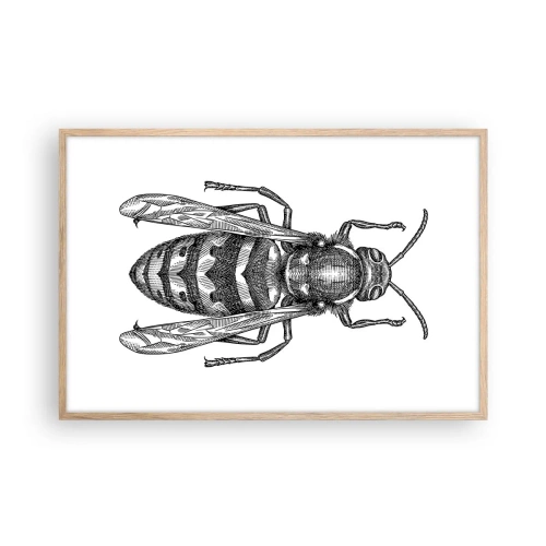 Plakat i ramme af lyst egetræ - Fra en insektplanet - 91x61 cm