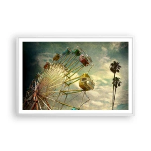 Plakat i hvid ramme - Vil være, vil være sjov.... - 91x61 cm