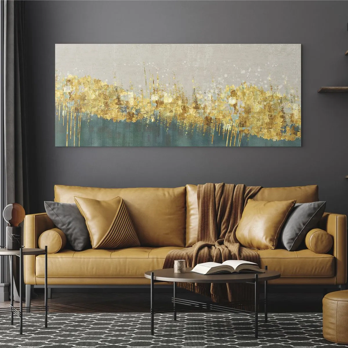 Billede på glas - Den gyldne grænse - 120x50 cm