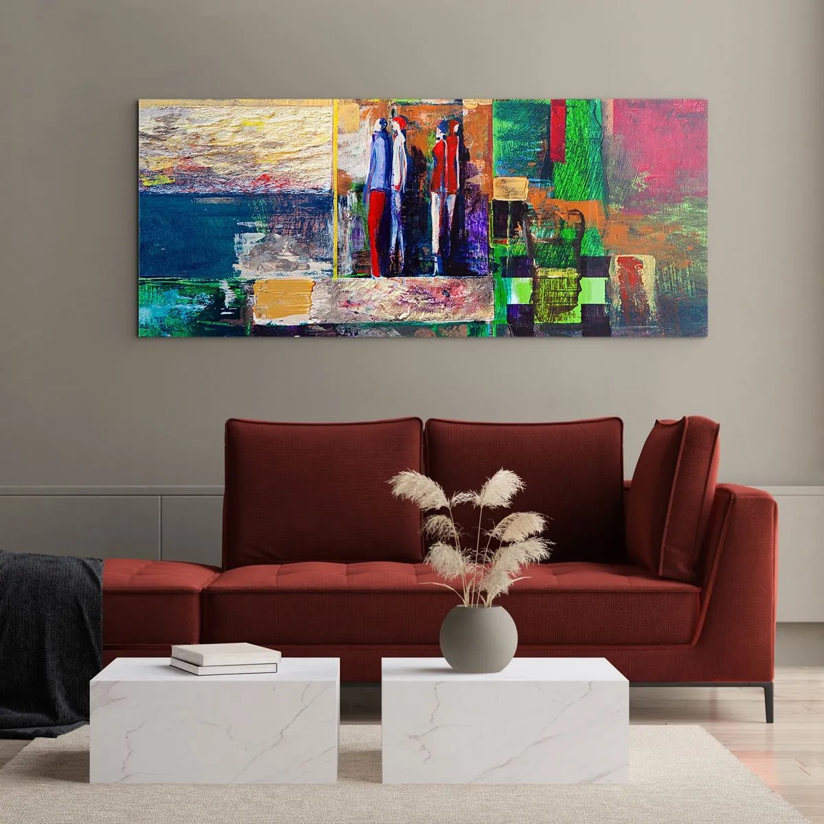 Billede på glas - Forhold og følelser - 160x50 cm