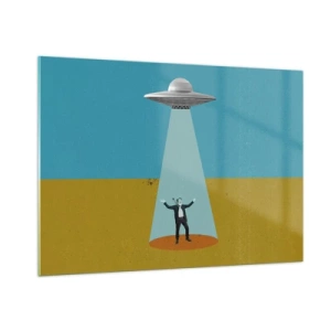 Billede på glas - Et tæt møde - 100x70 cm