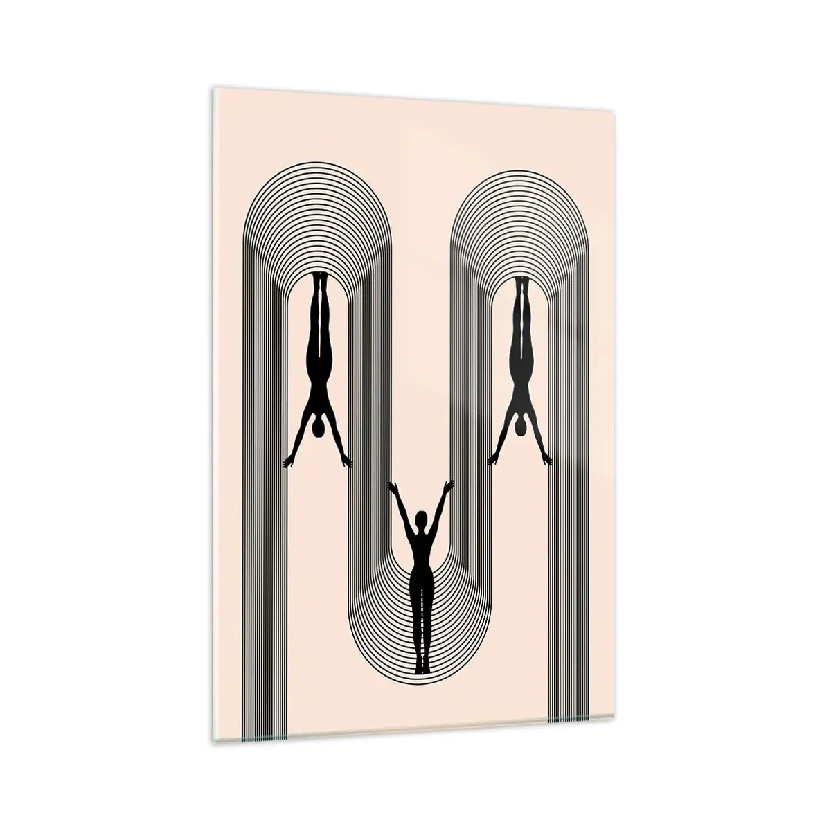 Billede på glas - På hovedet nedad - 80x120 cm