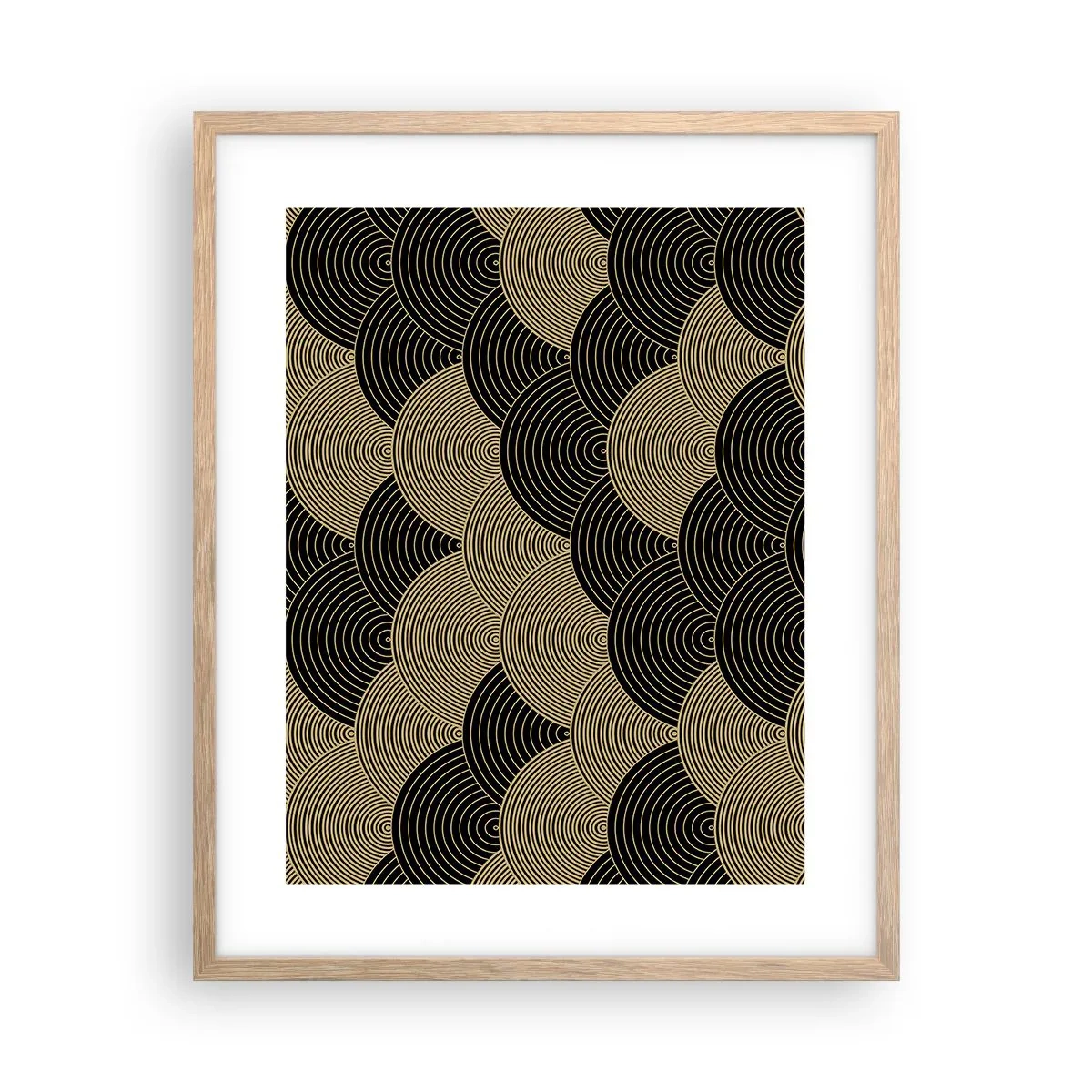 Plakat i ramme af lyst egetræ - Enhed i mangfoldighed - 40x50 cm