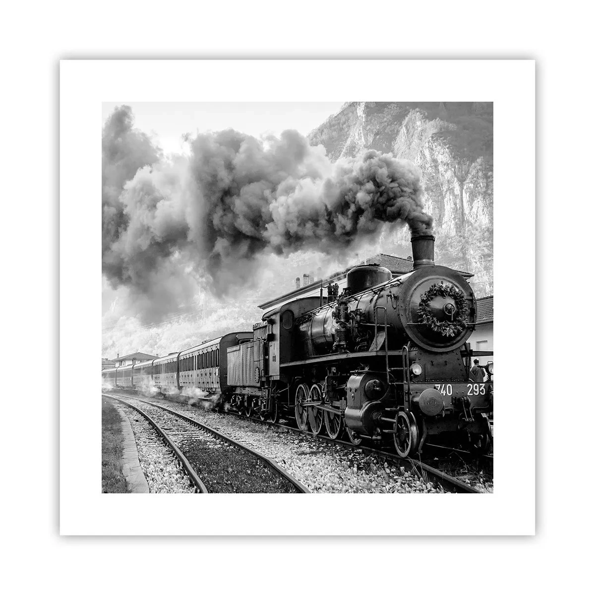 Plakat - Står på stationen... - 40x40 cm