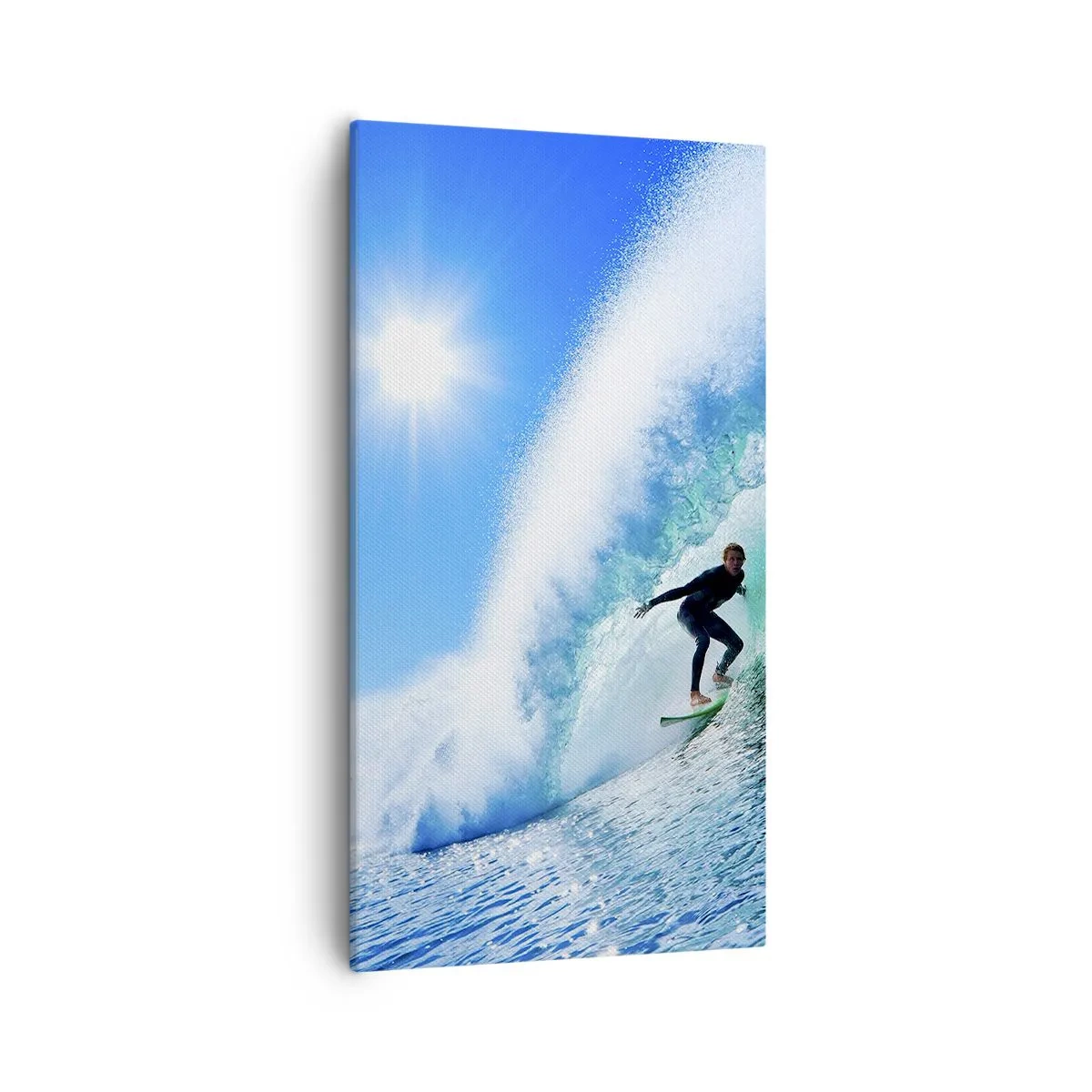 Lærredstryk - Billede på lærred - Gennem den store blå - 55x100 cm