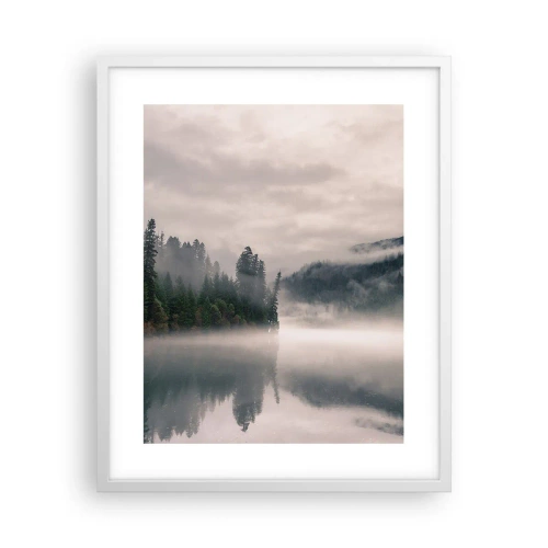 Plakat i hvid ramme - I drømmen, i tågen - 40x50 cm