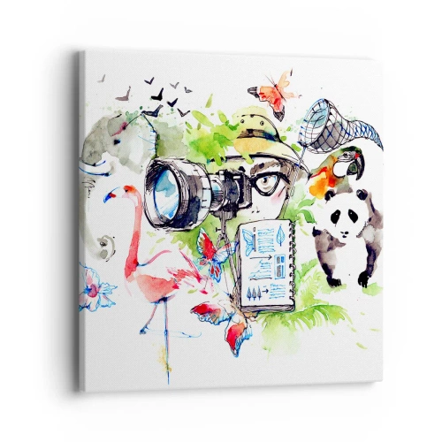 Lærredstryk - Billede på lærred - Gennem en rejsendes linse - 40x40 cm