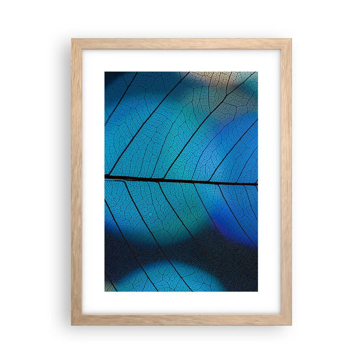 Plakat i ramme af lyst egetræ - Indviklet konstruktion - 30x40 cm