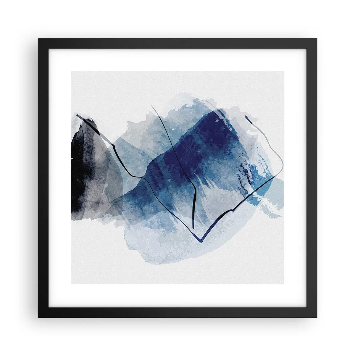 Plakat i sort ramme - Isbjerg - 40x40 cm