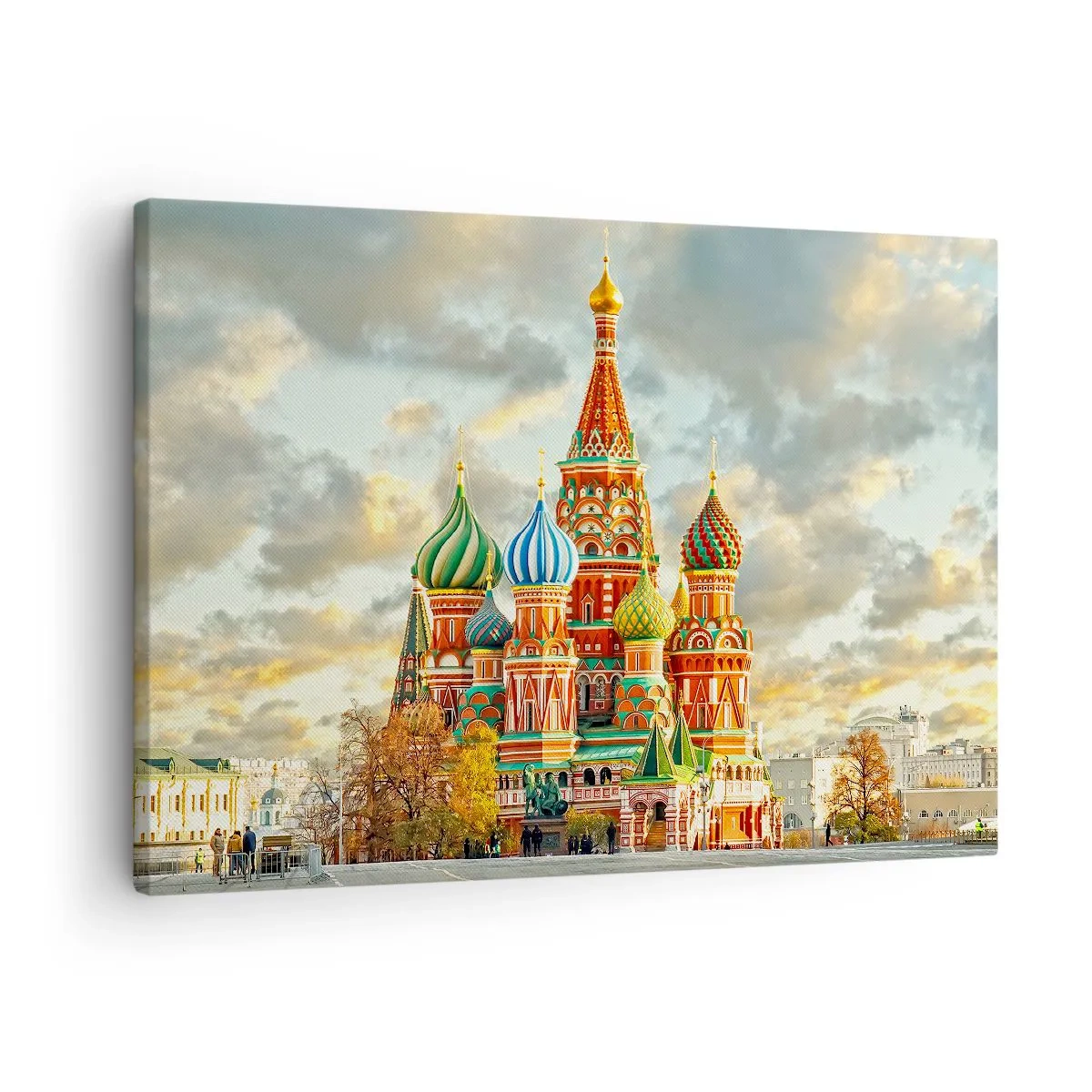 Lærredstryk - Billede på lærred - En farverig katedral med karakteristiske kupler - 70x50cm - Ikke engang Disney ville have fundet på - Moderne vægdekoration til stue og soveværelse ARTTOR