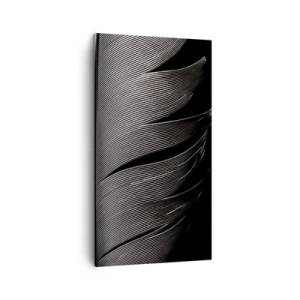 Lærredstryk - Billede på lærred - Fjer - en vidunderlig konstruktion - 45x80 cm