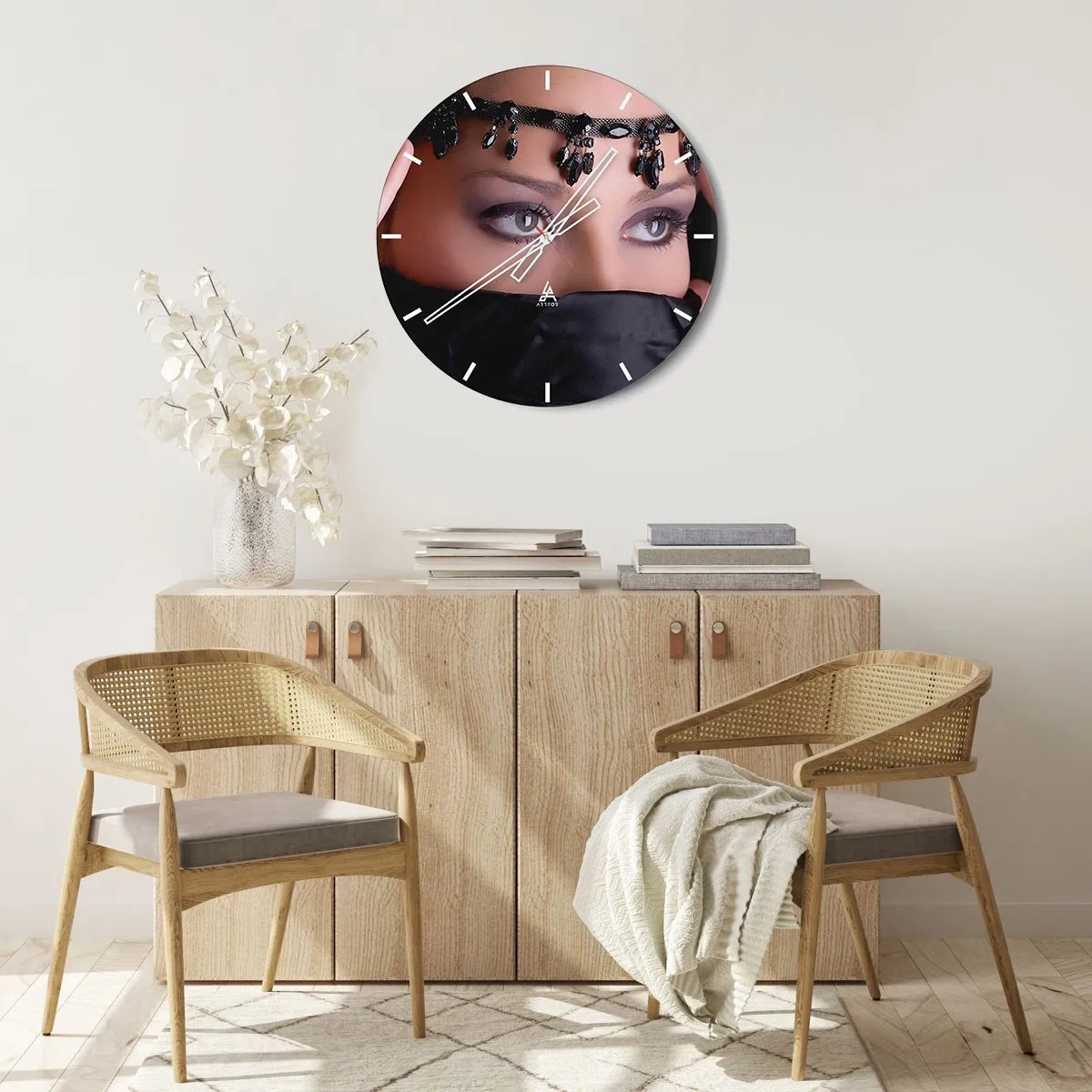 Vægur, Uret - Orientalsk fristende mysterium - 30x30 cm