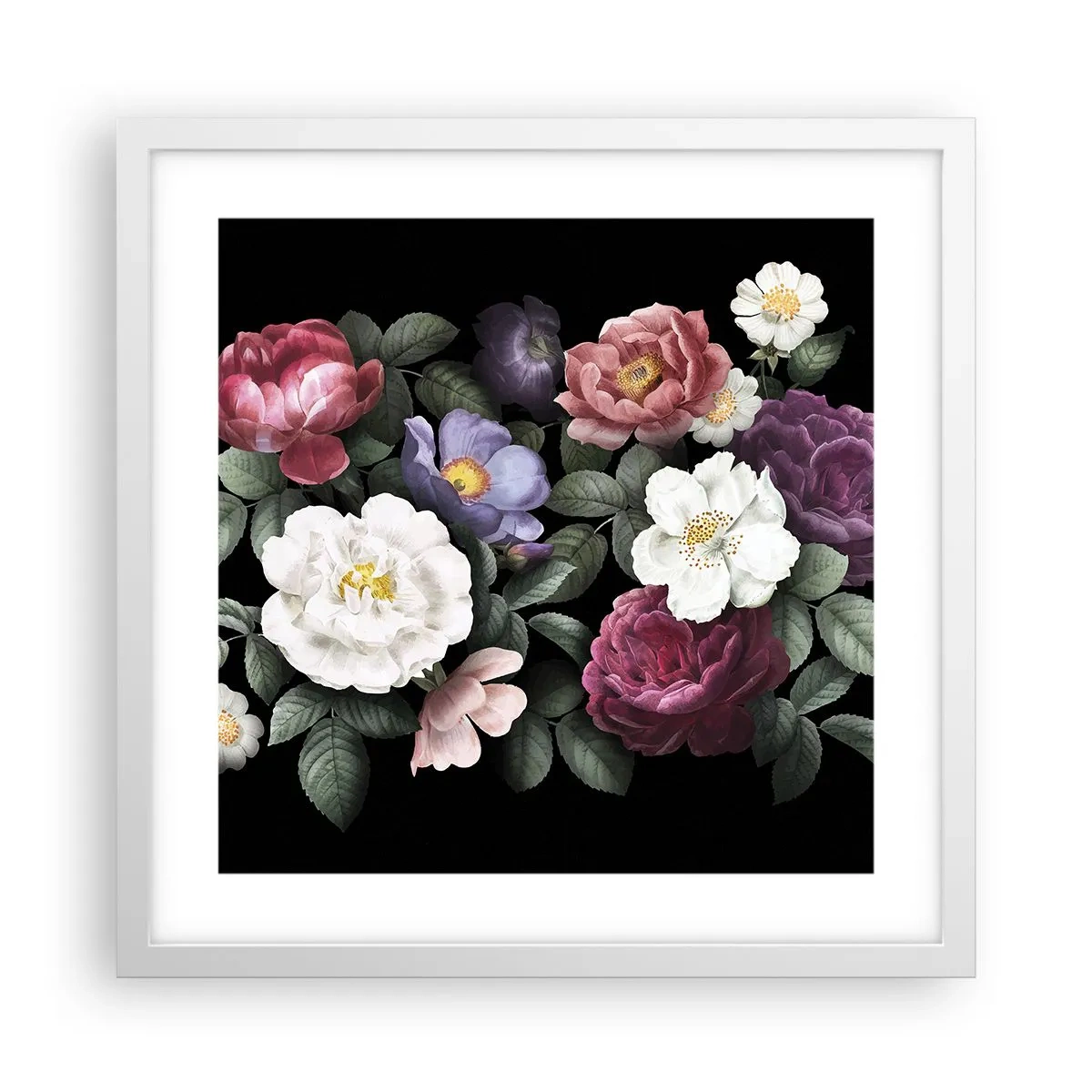 Plakat i hvid ramme - Fra en engelsk have - 40x40 cm