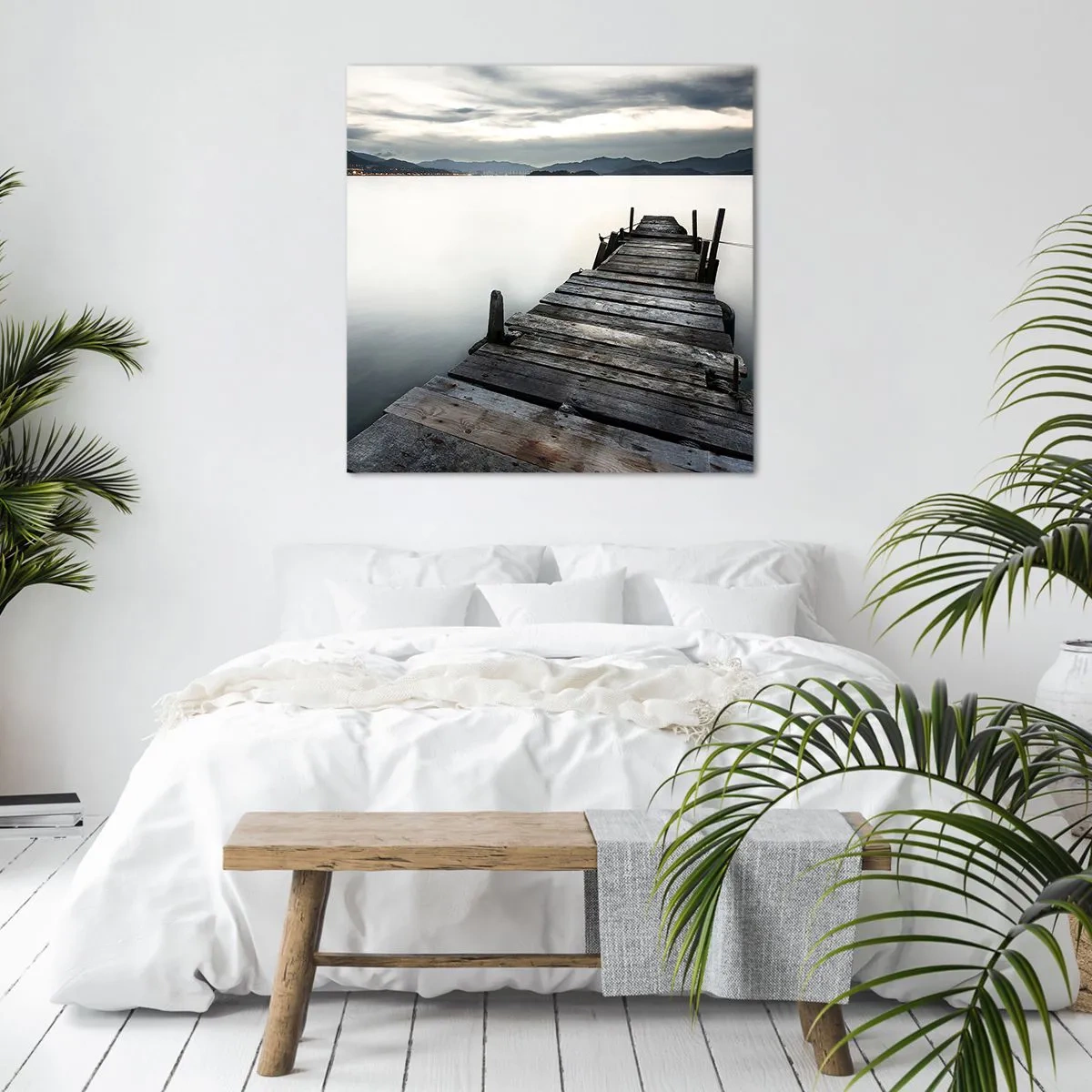 Lærredstryk - Billede på lærred - Fordyb dig i ro og fred - 60x60 cm