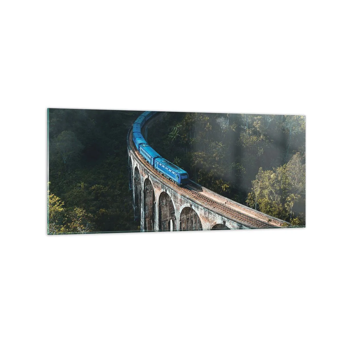Billede på glas - Tog til naturen - 120x50 cm