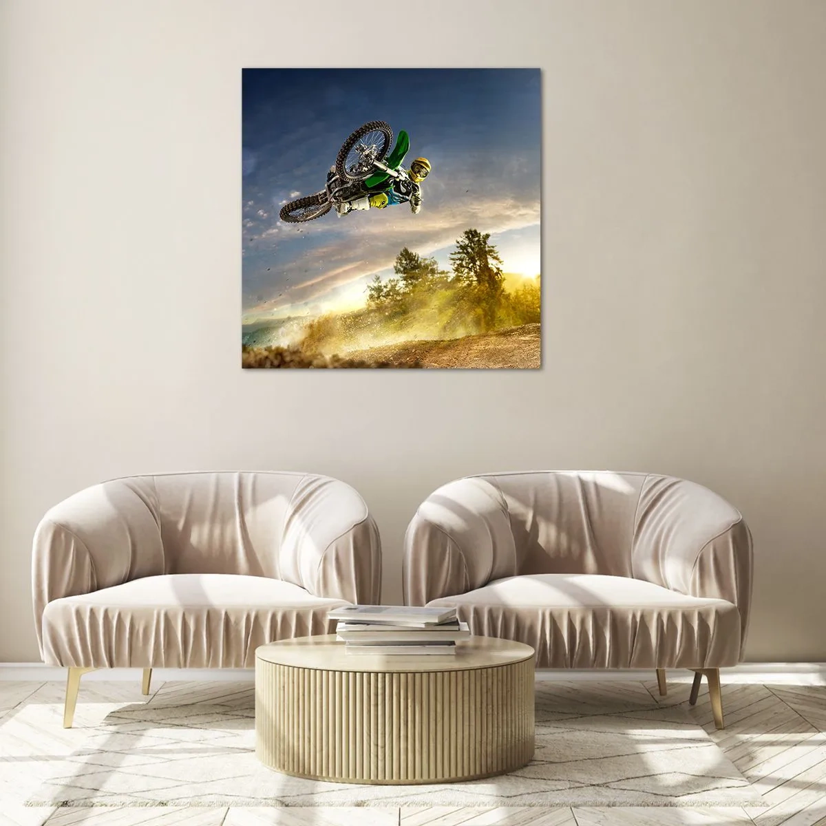 Billede på glas - Tænd for dine følelser! - 70x70 cm