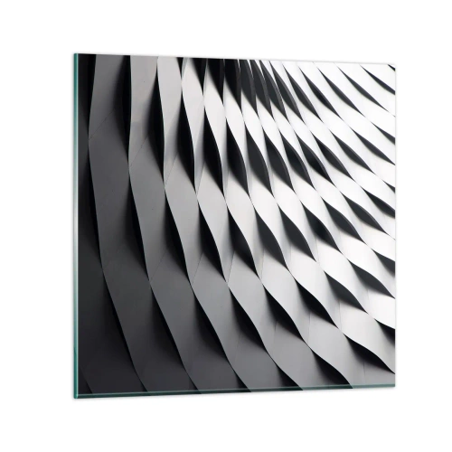 Billede på glas - På bølgernes overflade - 50x50 cm